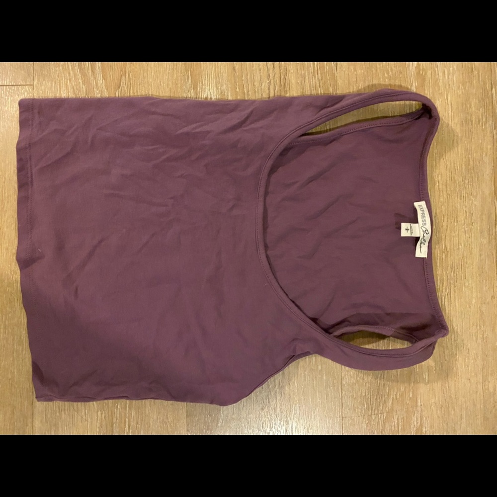 Express Crop tank in eggplant purple
